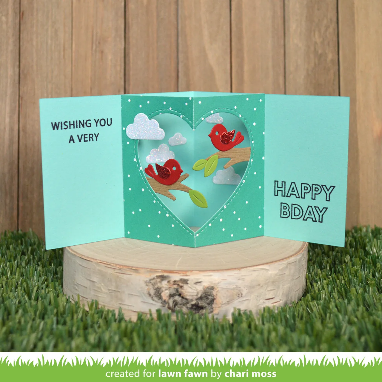 Lawn Fawn Center Window Heart Add-On Stanze