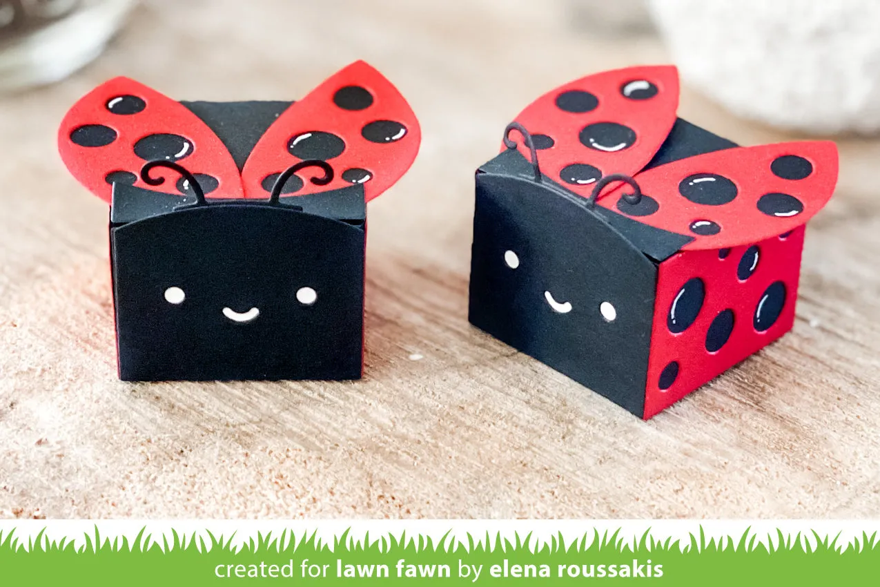 Lawn Fawn Tiny Gift Box Ladybug Stanzschablone Marienkäfer