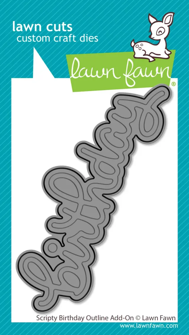 Lawn Fawn Scripty Birthday Outline Stanze Kontur