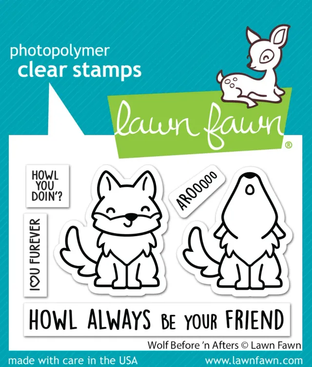 Lawn Fawn Wolf Before'n Afters LF32201 Stempelset interaktiv