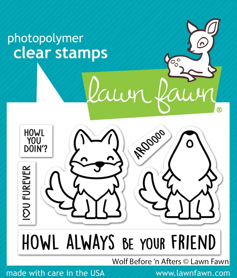 Lawn Fawn Wolf Before'n Afters LF32201 Stempelset interaktiv