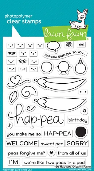 Lawn Fawn Be Hap-pea Stempel Erbsen Geburtstag