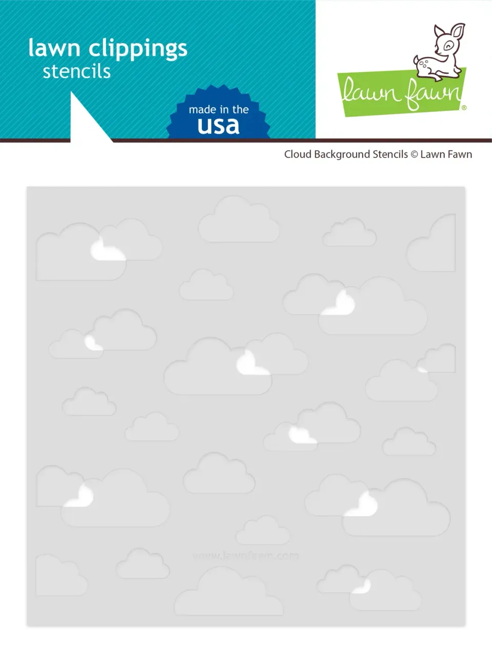 Lawn Fawn Cloud Background LF3110 Schablonen 15x15 cm 2tlg.