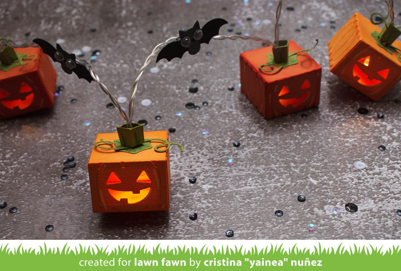 Lawn Fawn Tiny Gift Box Jack-O-Lantern Stanze