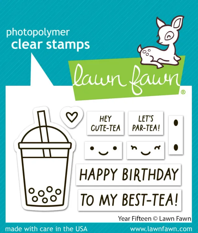 Lawn Fawn Year Fifteen Stempelset Geburtstag Boba