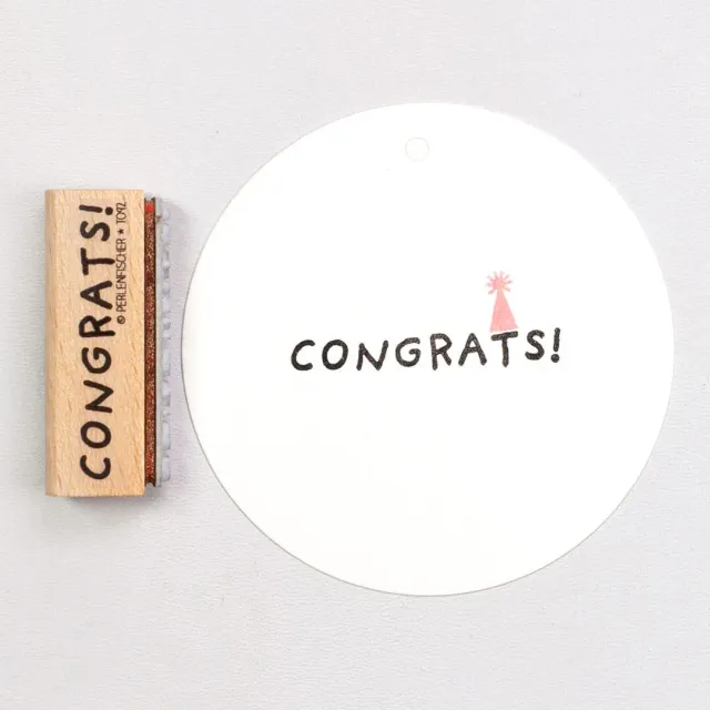 Perlenfischer Congrats Stempel Text 41x6 mm Geburtstag