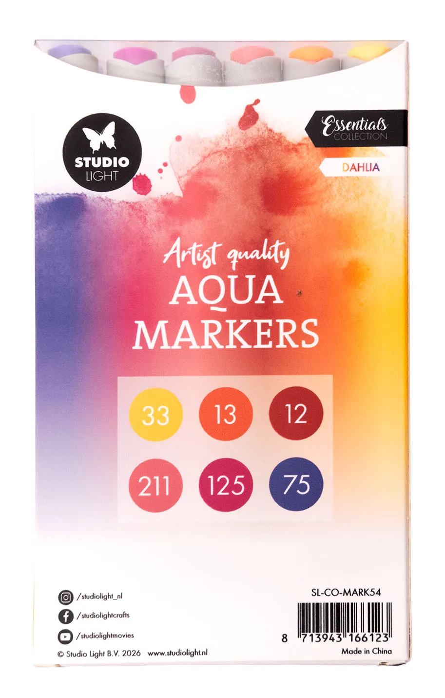 StudioLight Essentials Aqua Marker Dahlia 6 Stück Aquarellstifte