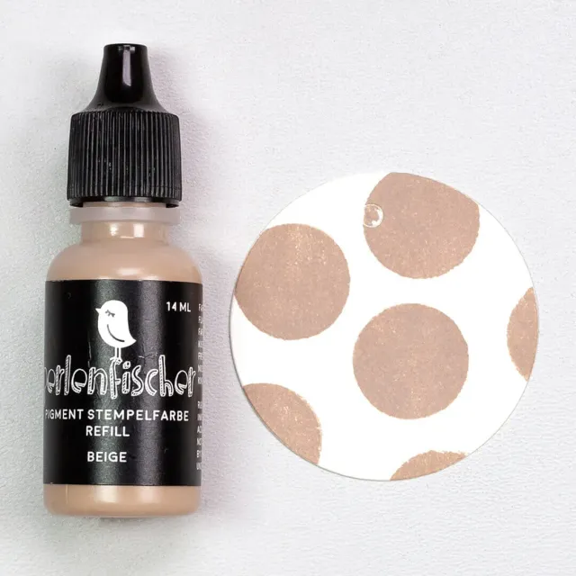 Perlenfischer Pigment Refill Stempelfarbe Beige 14 ml