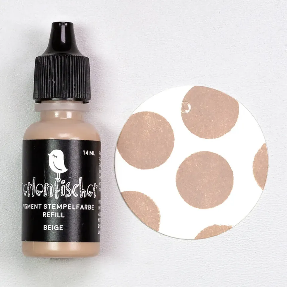 Perlenfischer Pigment Refill Stempelfarbe Beige 14 ml