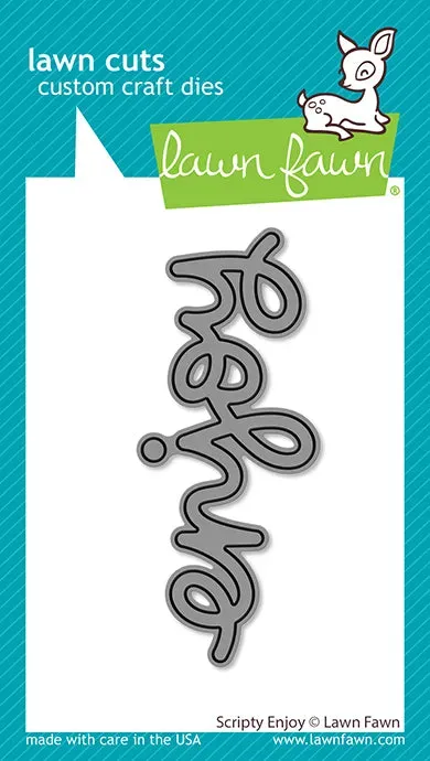 Lawn Fawn Scripty Enjoy LF3186 Stanzschablone Schreibschrift