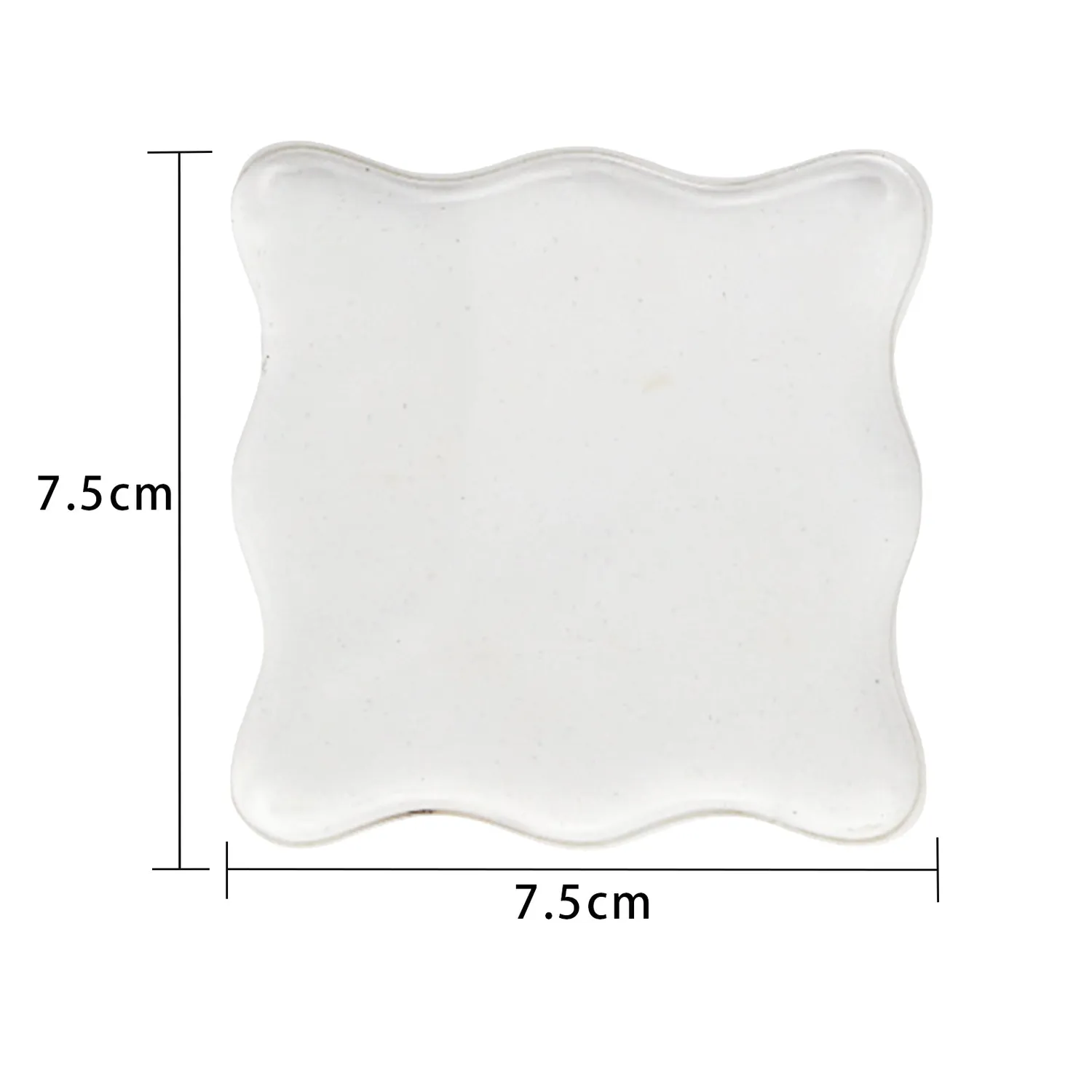 Ieebee Wave Edge Acrylstempelblock 10 x 10 cm transparent