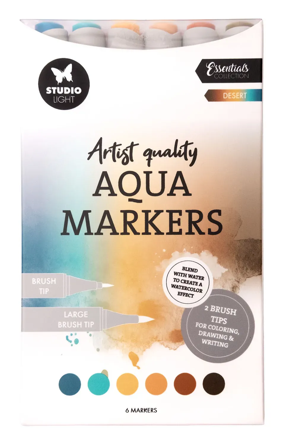 Studio Light Essentials Aqua Marker Desert 6 Stück wasserbasiert