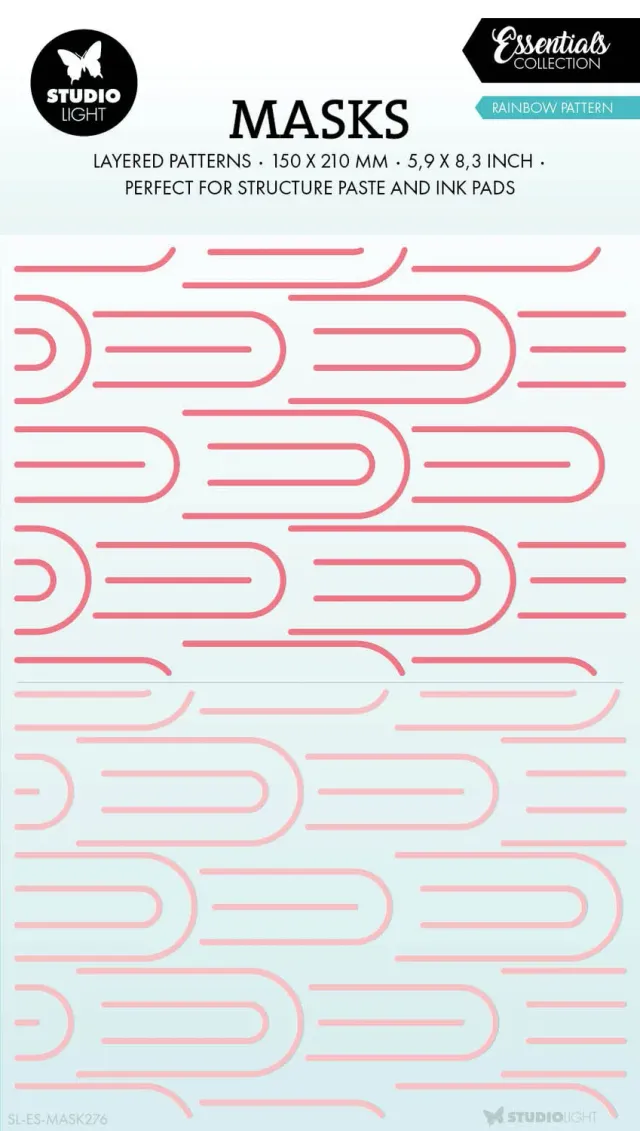 StudioLight Essentials Rainbow pattern Mask Schablone 150x210mm