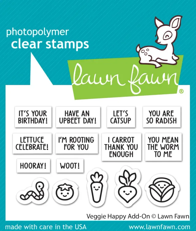 Lawn Fawn Veggie Happy Add-On Stempelset Gemüse