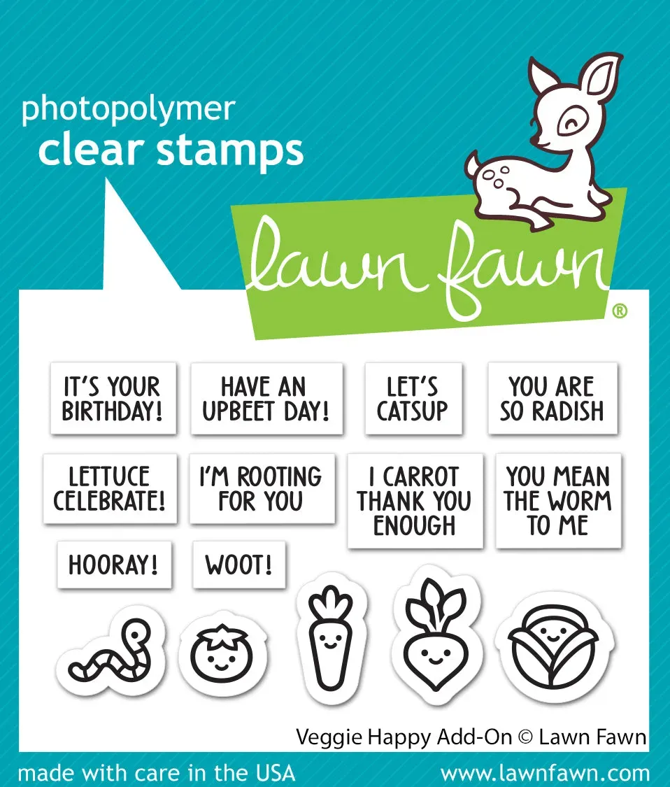 Lawn Fawn Veggie Happy Add-On Stempelset Gemüse