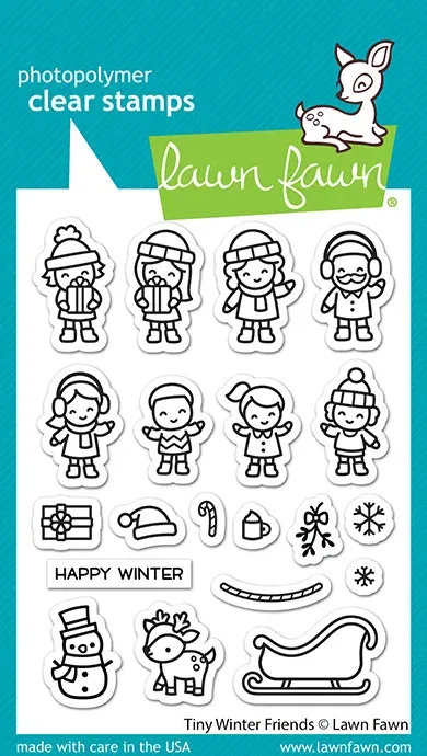 Lawn Fawn Tiny Winter Friends Stempelset Weihnachten Mini