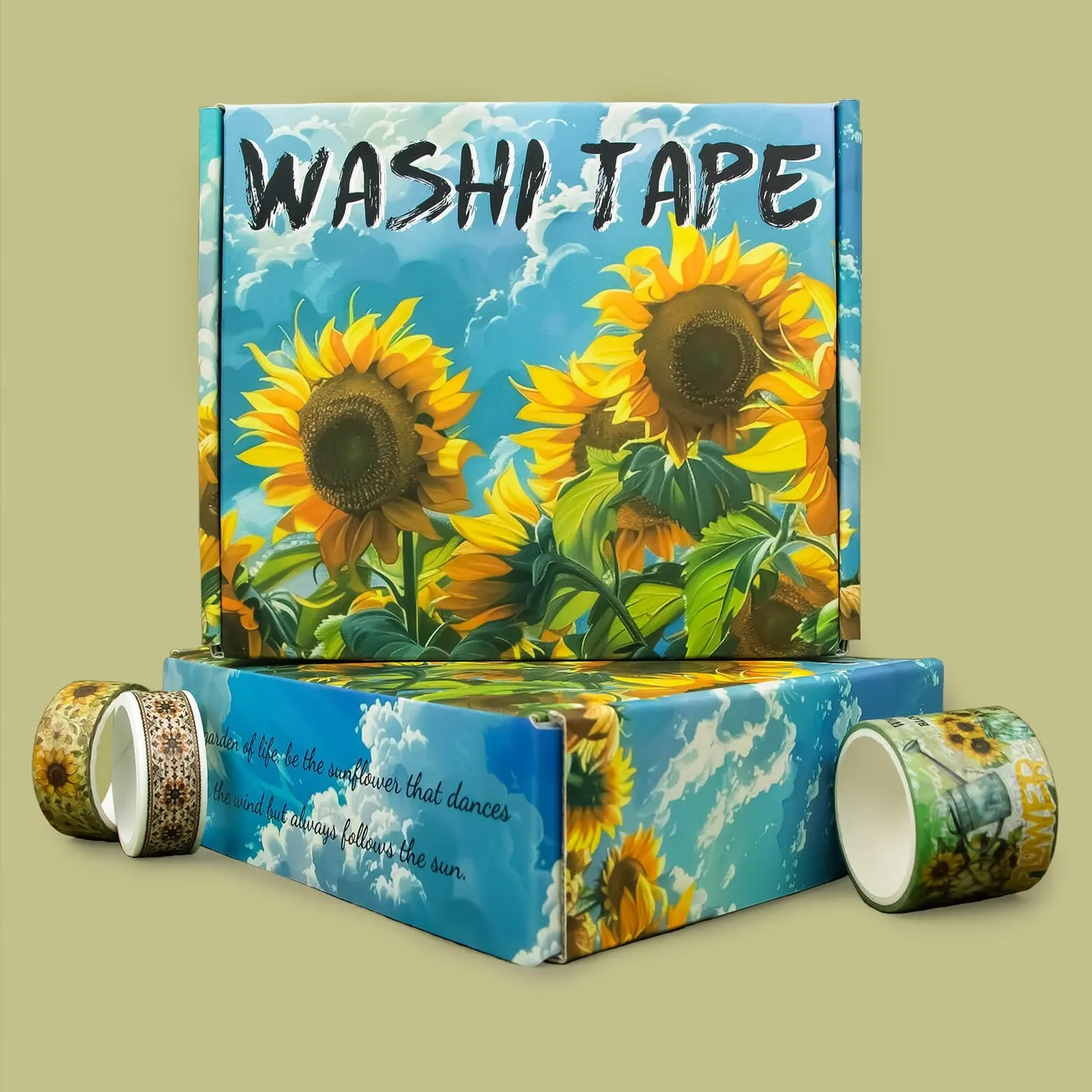 Ieebee Sunflower Washi Tape Set 27 Rollen Botanik