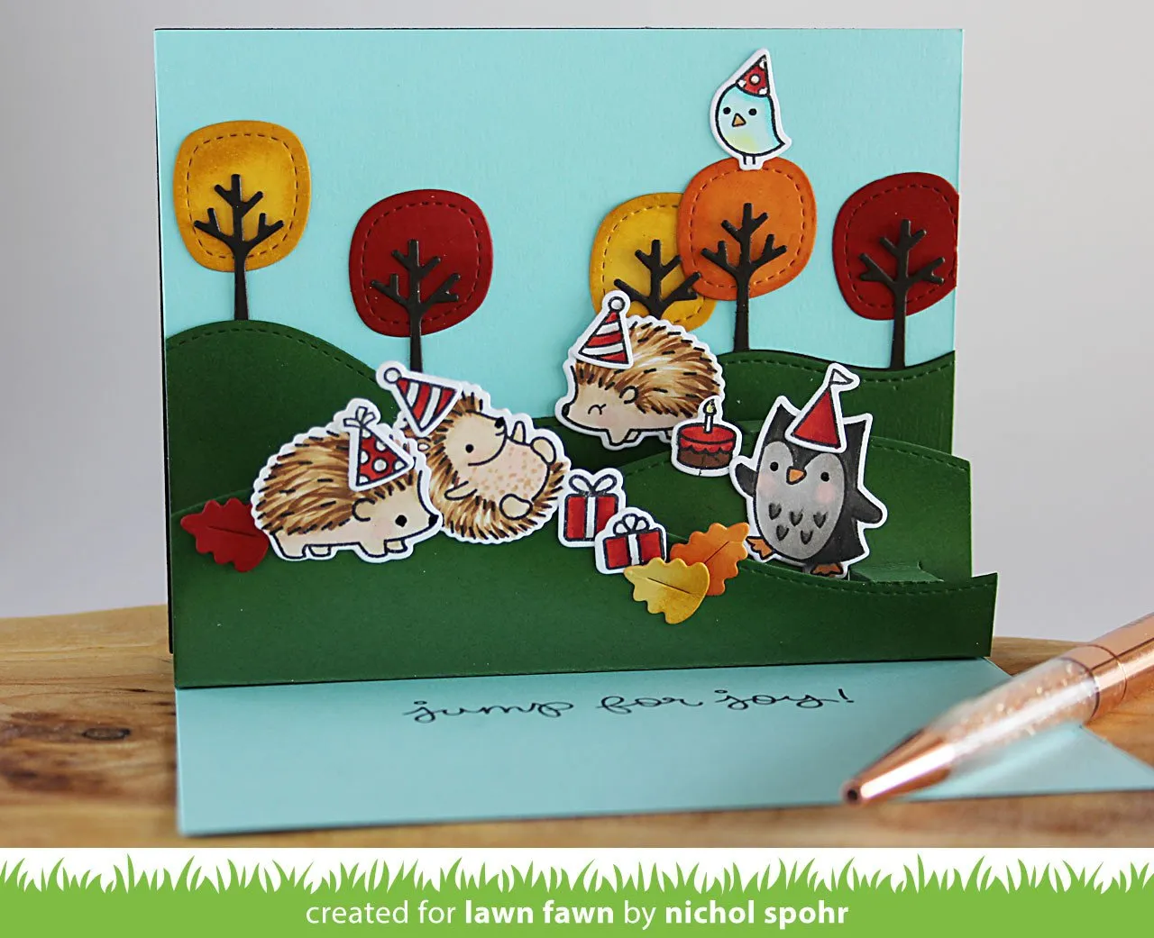 Lawn Fawn Stitched Hillside Pop-up Stanzformen interaktiv
