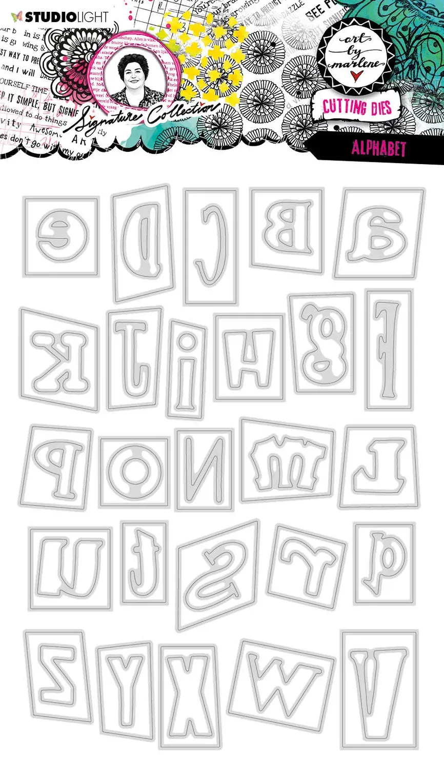 StudioLight Art by Marlene Signature Alphabet Stanzschablone Buchstaben