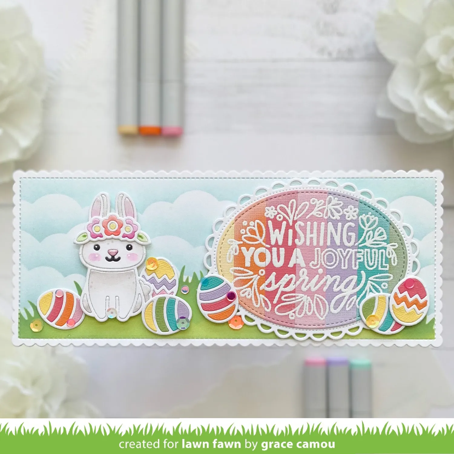 Lawn Fawn Springtime Bunny Stanzschablone Hase Ostern