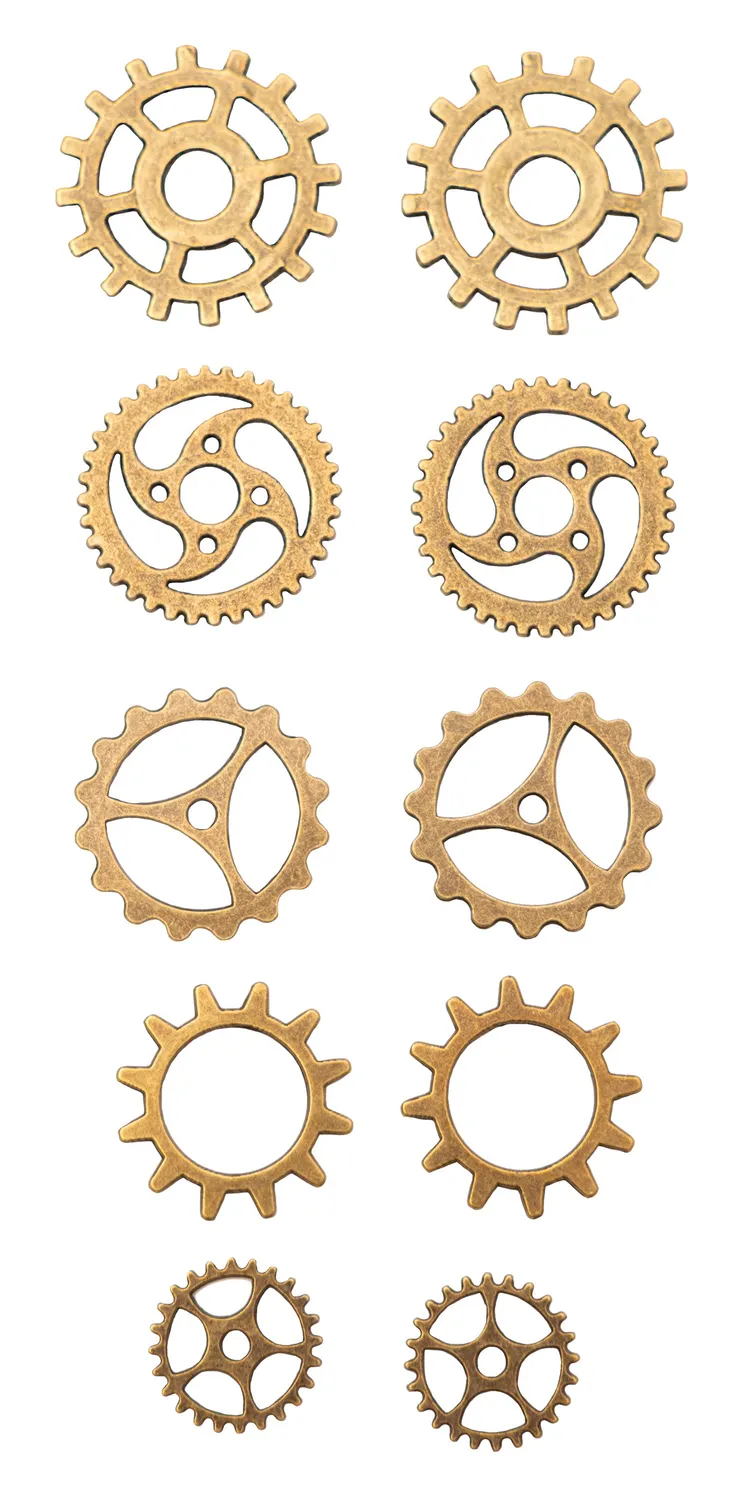 StudioLight Essentials Gears Metallcharms 10 Stück