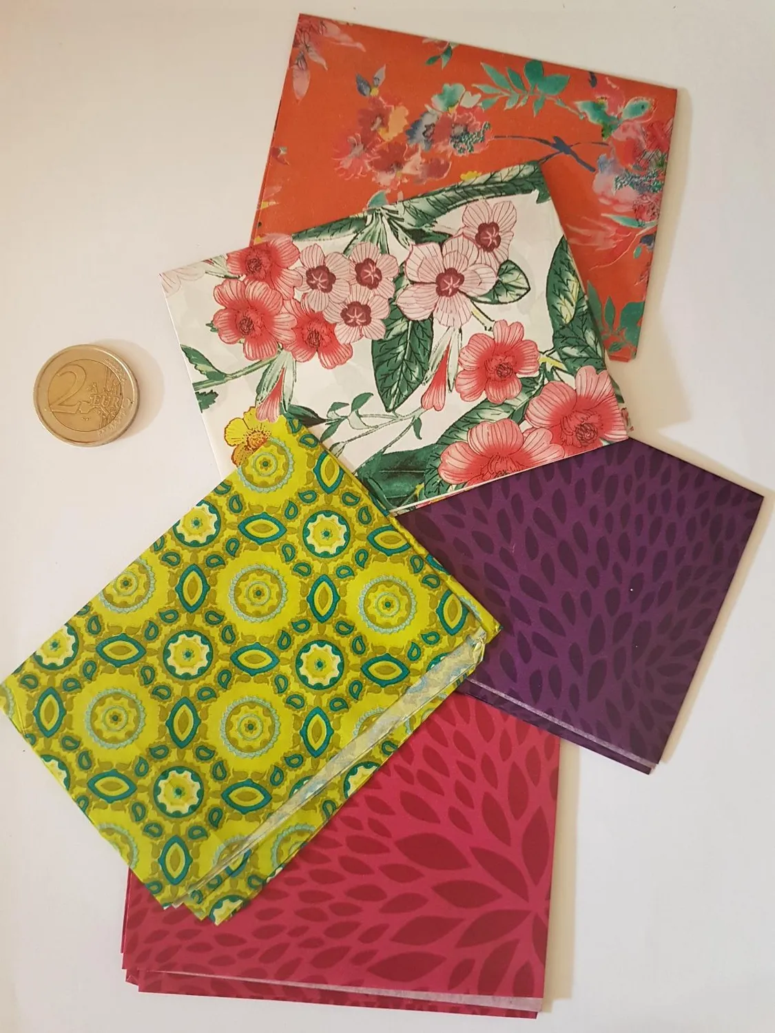 décopatch Décopocket DP001O Bastelpapier 5 Bogen sortiert