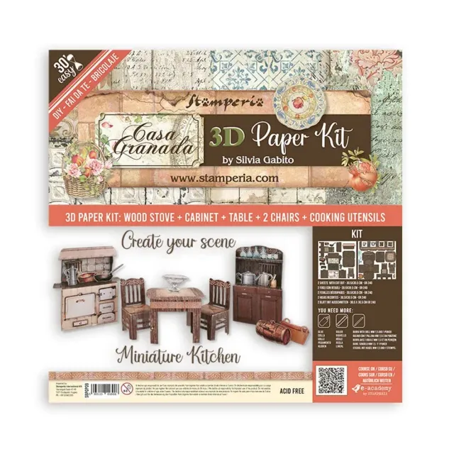 Stamperia Casa Granada 3D Papier Set Bastelbogen