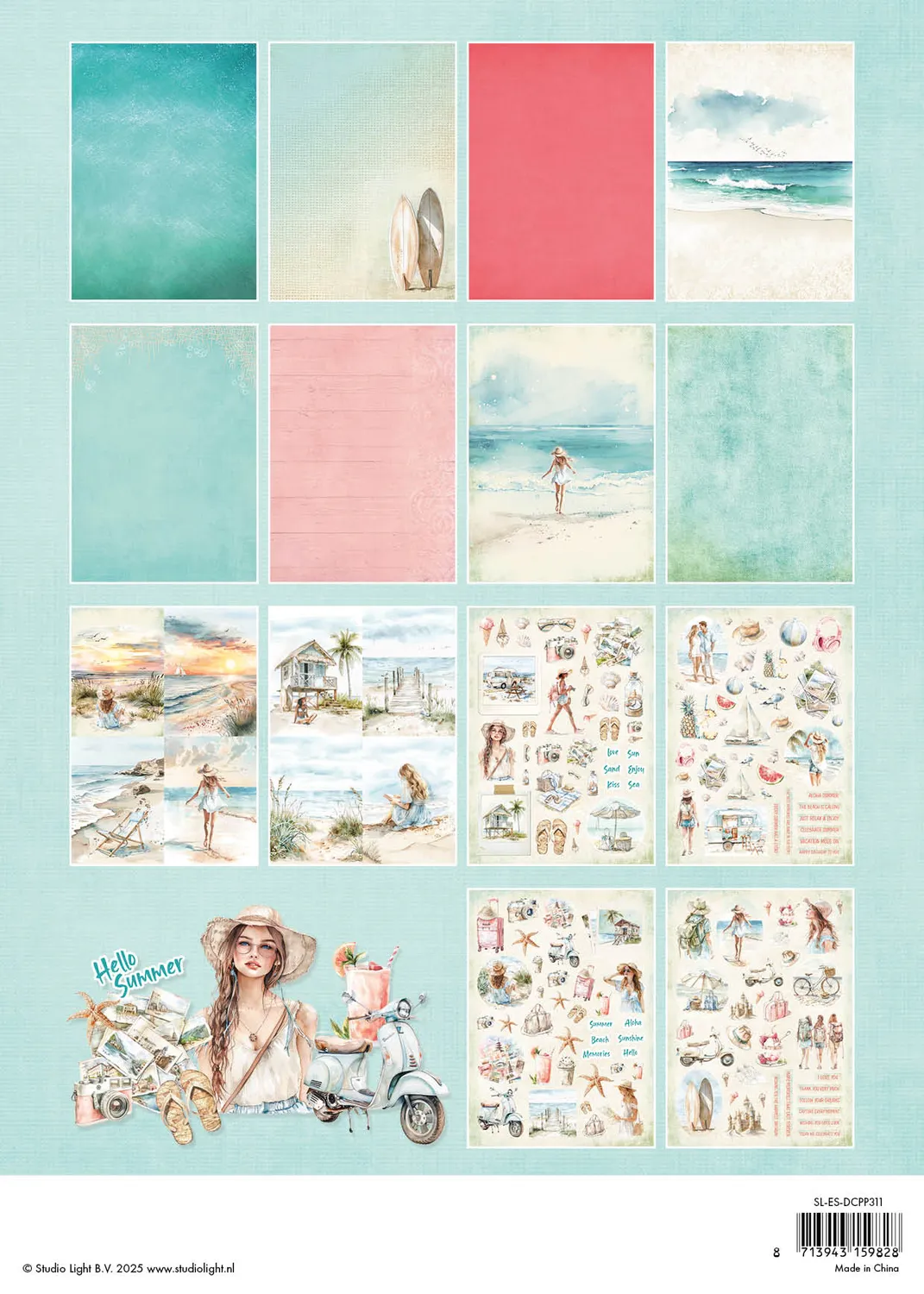 StudioLight Essentials Summer Celebration Die-Cut Papierblock 28 Blatt