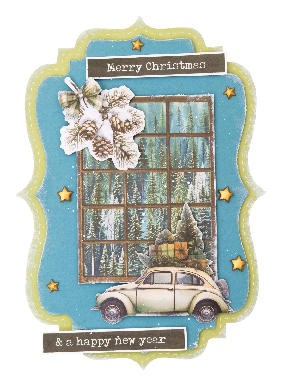 StudioLight Essentials Kartenblock Christmas Forest 127x178mm