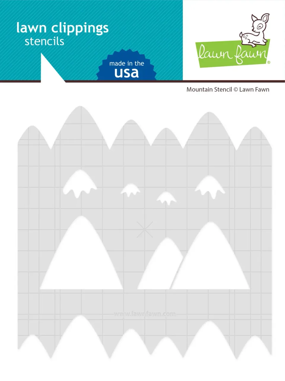 Lawn Fawn LF2627 Mountain Schablone 15x15 cm Berge