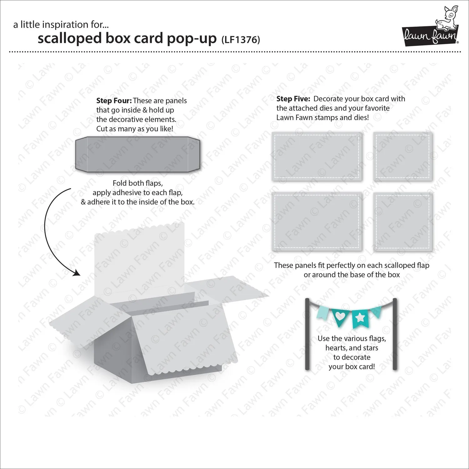 Lawn Fawn Scalloped Box Card Pop-Up Stanzen Set