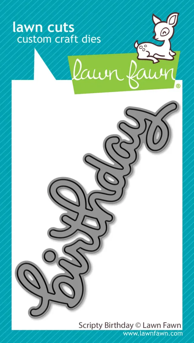 Lawn Fawn Scripty Birthday Stanzschablone Schriftzug