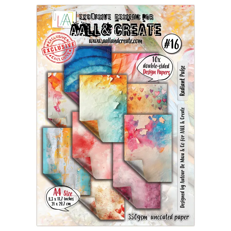AALL and Create #16 Radiant Pulse Designpapier A4 10 Bogen 350g