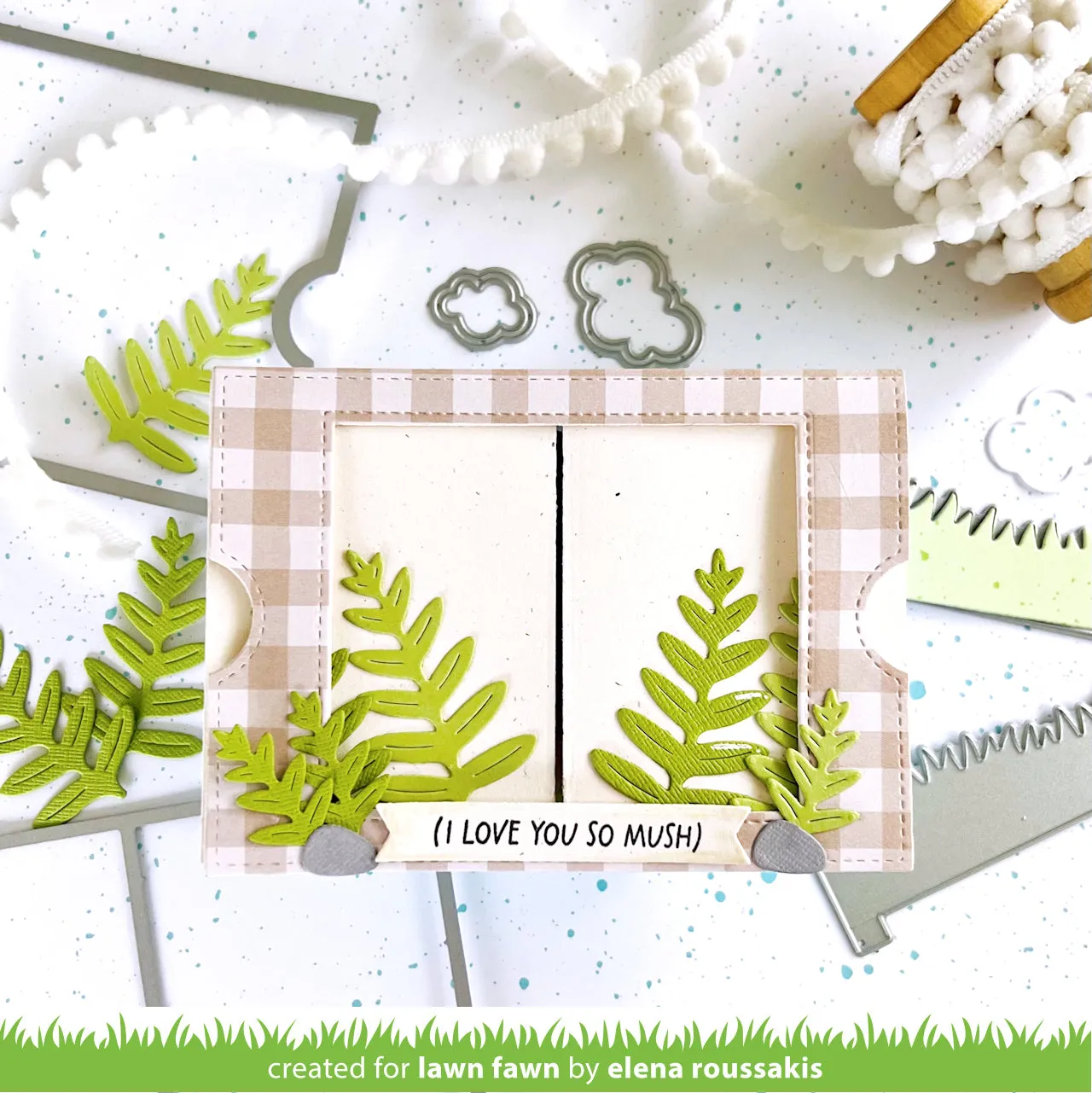 Lawn Fawn Ta-Da Diorama Grassy Hillside Inserts Stanzen 2tlg
