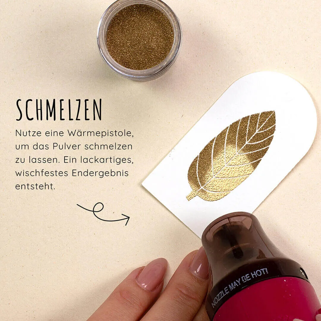 Perlenfischer Embossing Powder Gold Stempelfarbe 20 ml