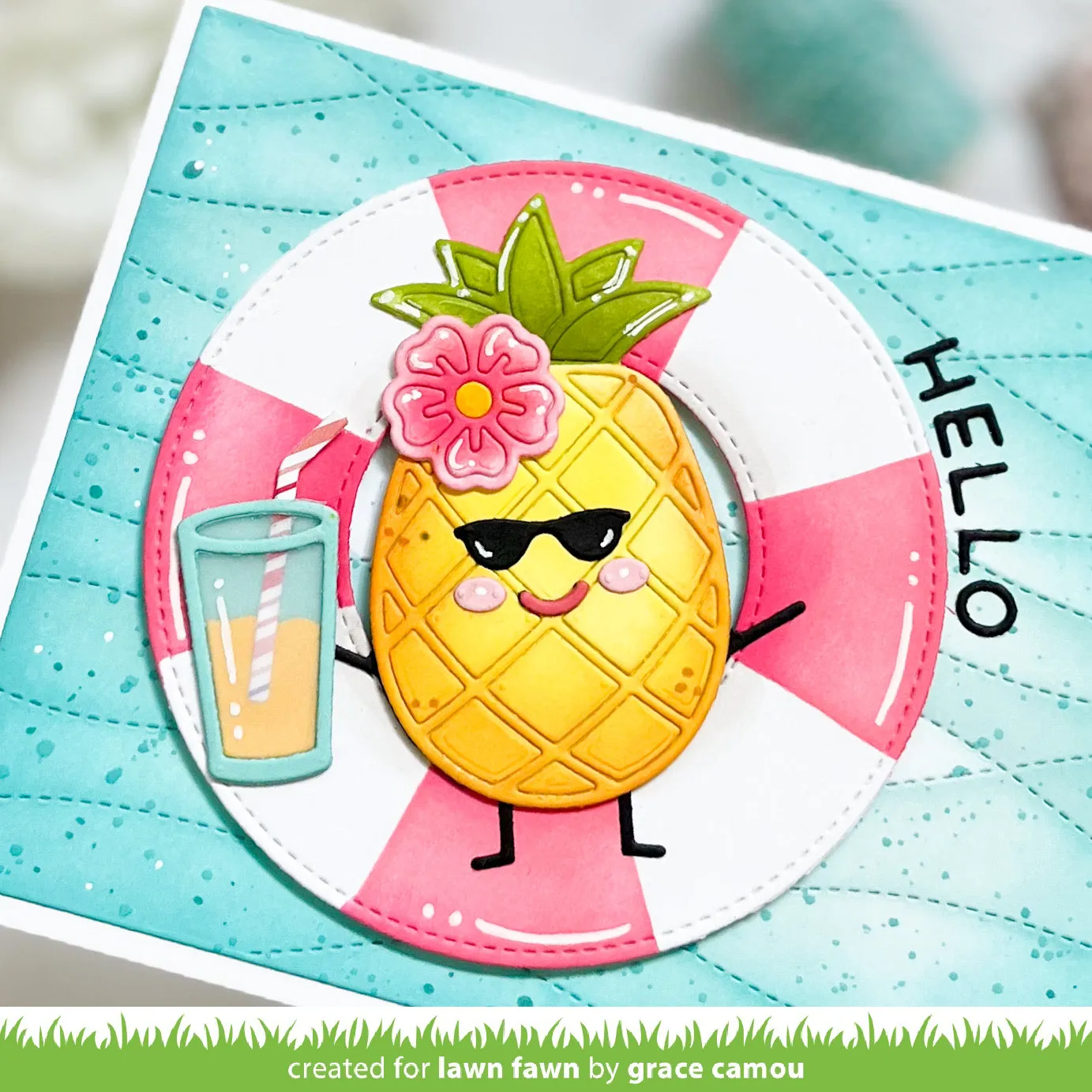 Lawn Fawn Lawn Cuts Playful Pineapple Stanzschablone Sommer