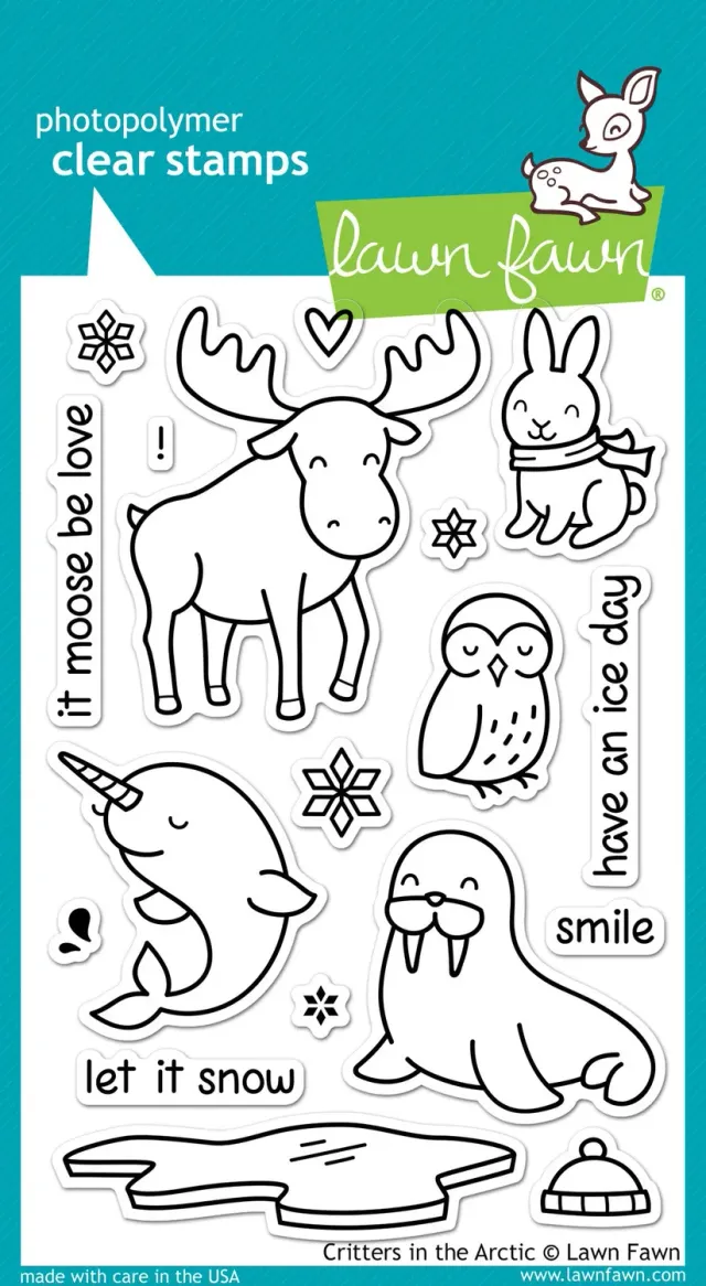 Lawn Fawn LF708 Critters in the Arctic Stempelset Winter