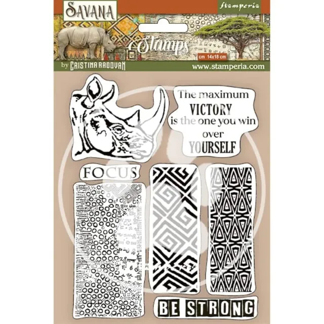 Stamperia Savana Grafiti Stempel 14x18 Naturgummi