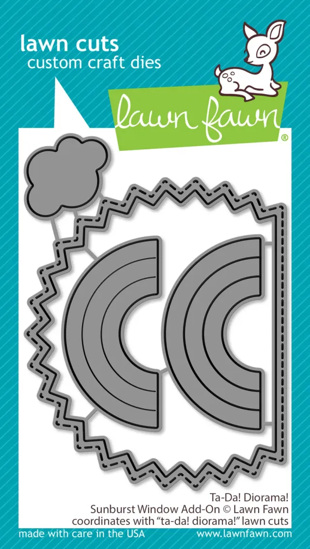 Lawn Fawn Ta-Da Diorama Sunburst Window Add-On Stanzen