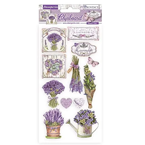 Stamperia Provence DFLCB52 Chipboard 15x30 Graupappe