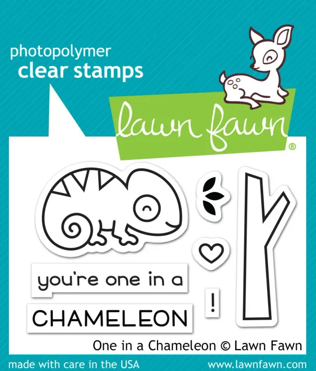 Lawn Fawn One in a Chameleon Stempelset Mini Chamäleon
