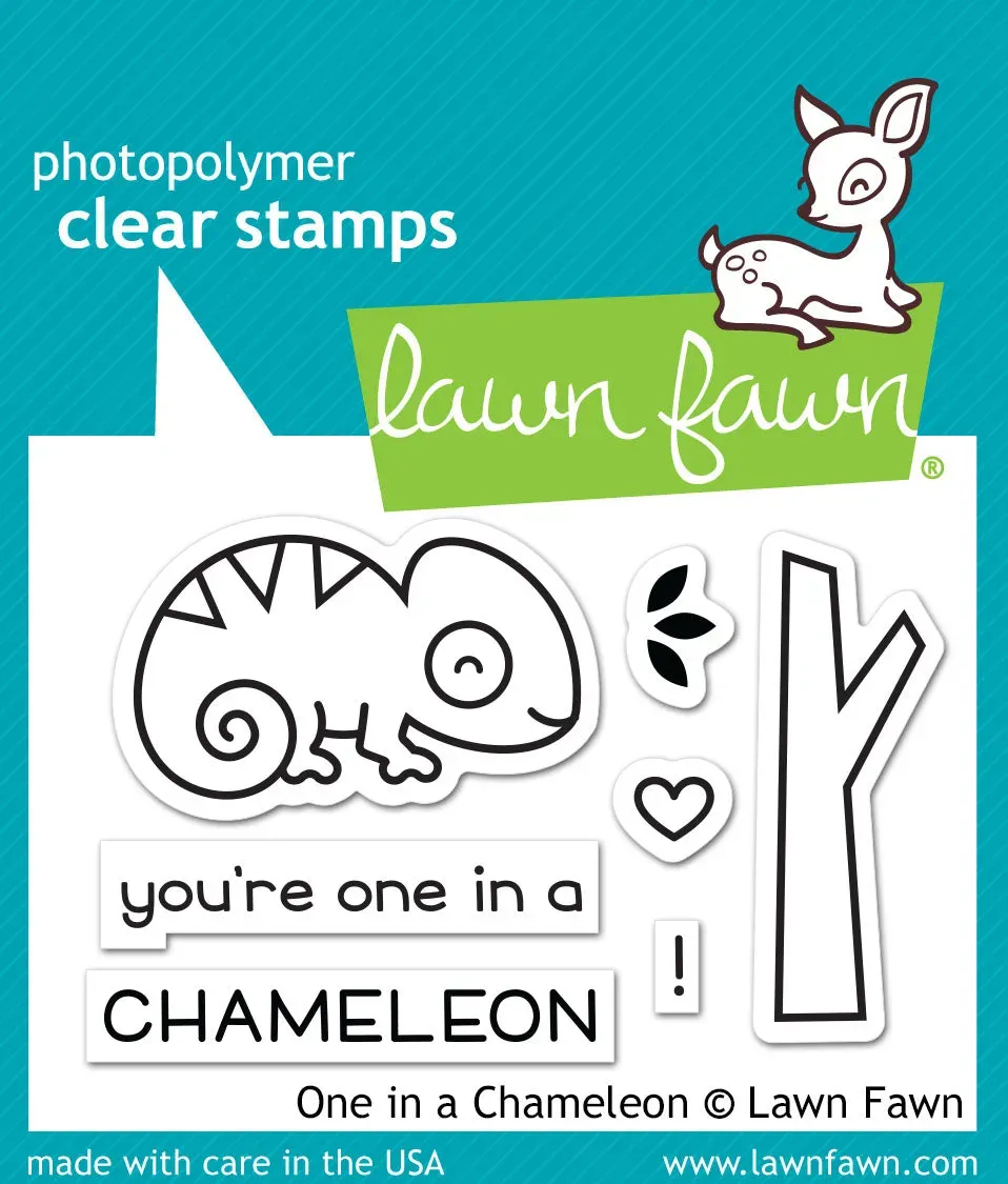 Lawn Fawn One in a Chameleon Stempelset Mini Chamäleon