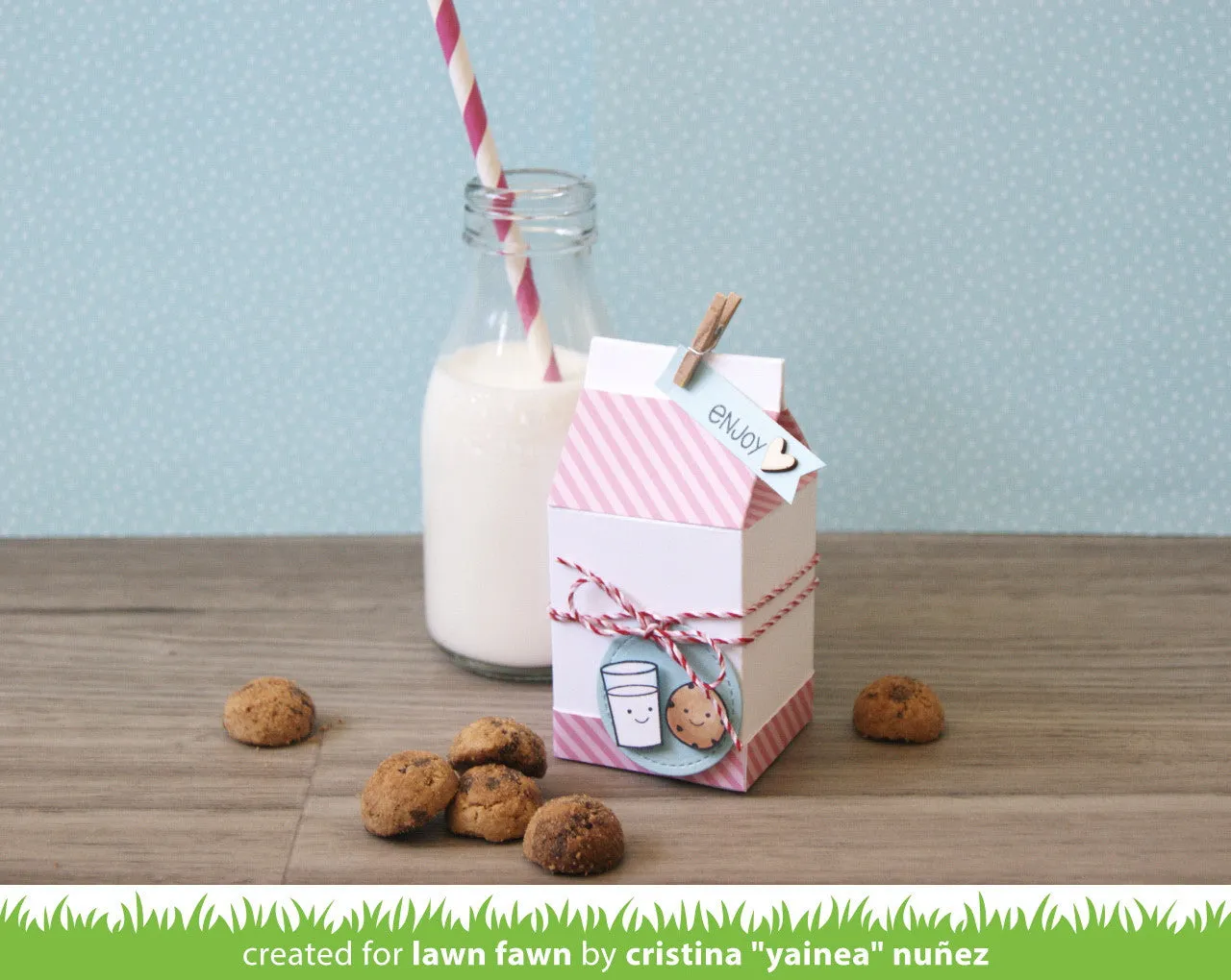 Lawn Fawn Lawn Cuts Milk Carton Stanzschablone 3D-Box