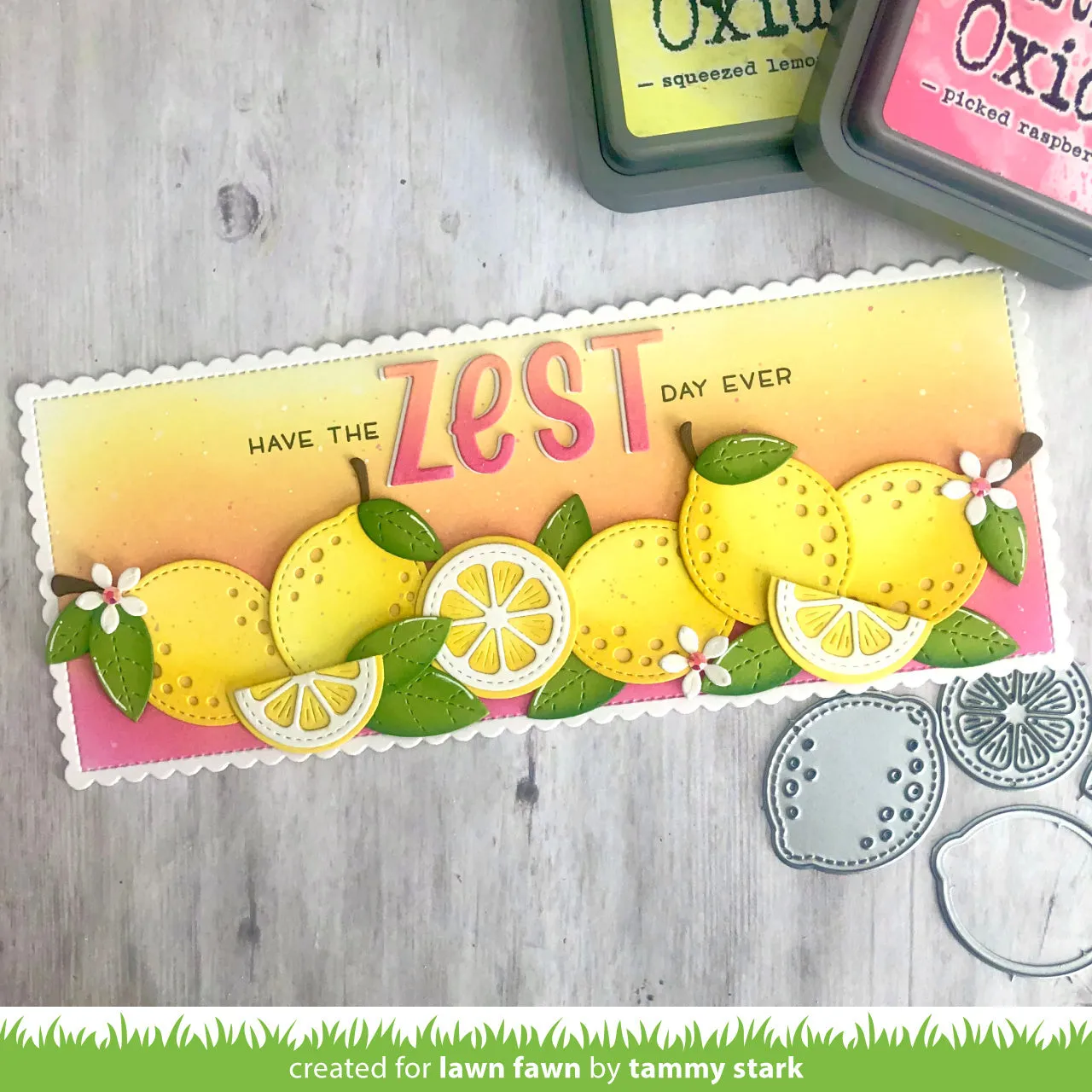 Lawn Fawn Zesty Lemon Stanzen Zitrusfrüchte