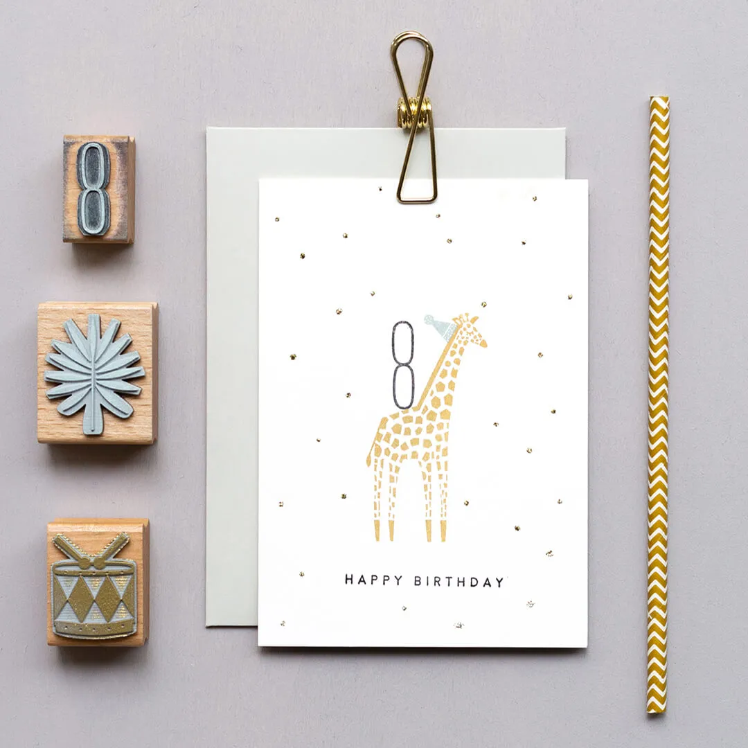 Perlenfischer Giraffe Stempel 73x37 mm Holz Tiere