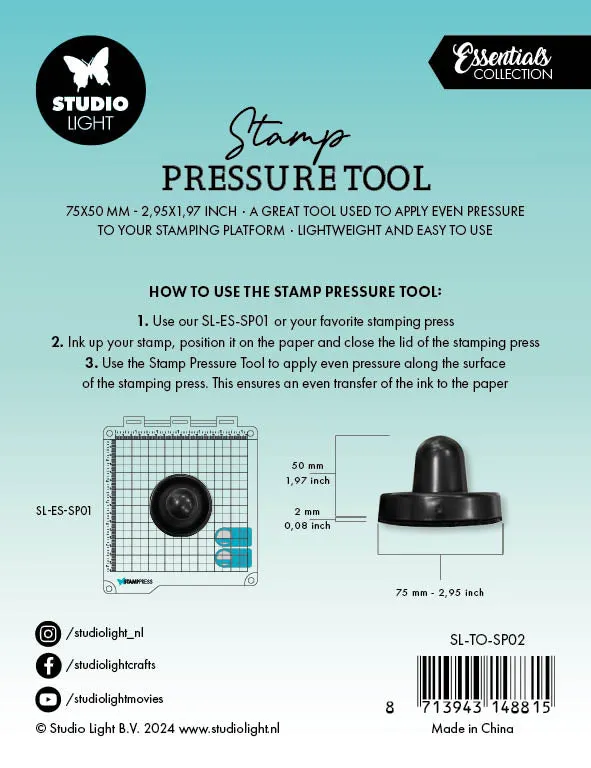 StudioLight Essentials Stamp Pressure Tool Schwarz Stempelhilfe
