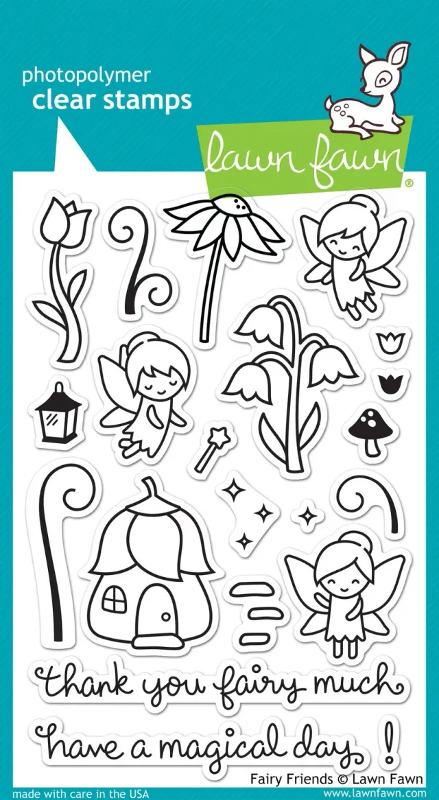 Lawn Fawn Fairy Friends Stempelset Feen 21-teilig