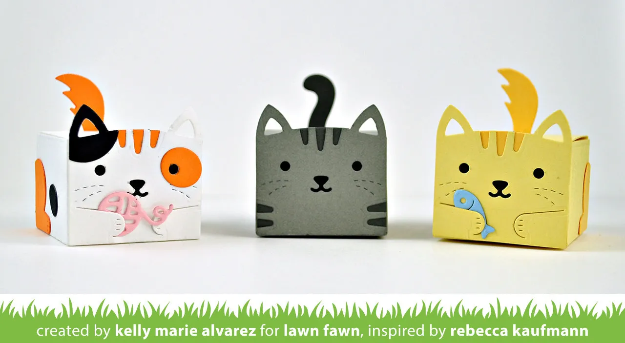 Lawn Fawn Tiny Gift Box Cat Stanzschablonen Katze