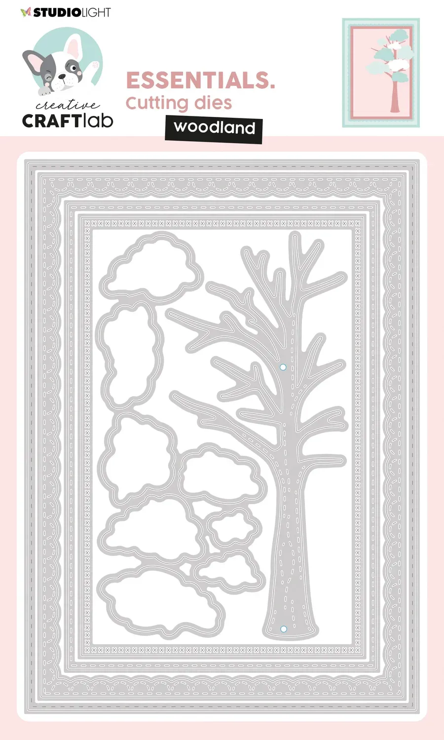 StudioLight Creative Craftlab Essentials Woodland Stanzschablone Wald