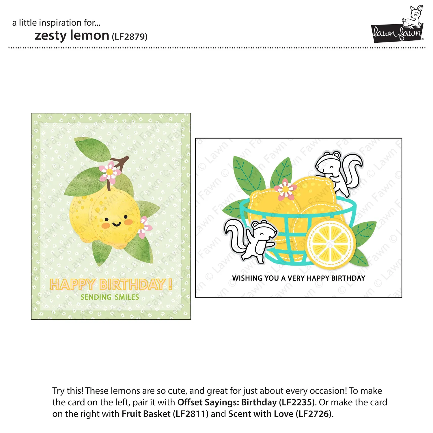 Lawn Fawn Zesty Lemon Stanzen Zitrusfrüchte